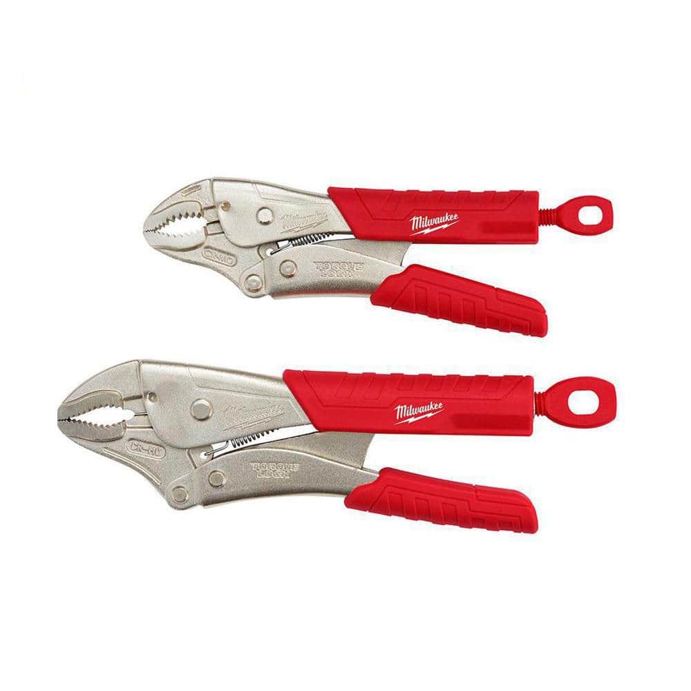 Milwaukee Curved Jaw Pliers Tool Set 2pc - Image 1