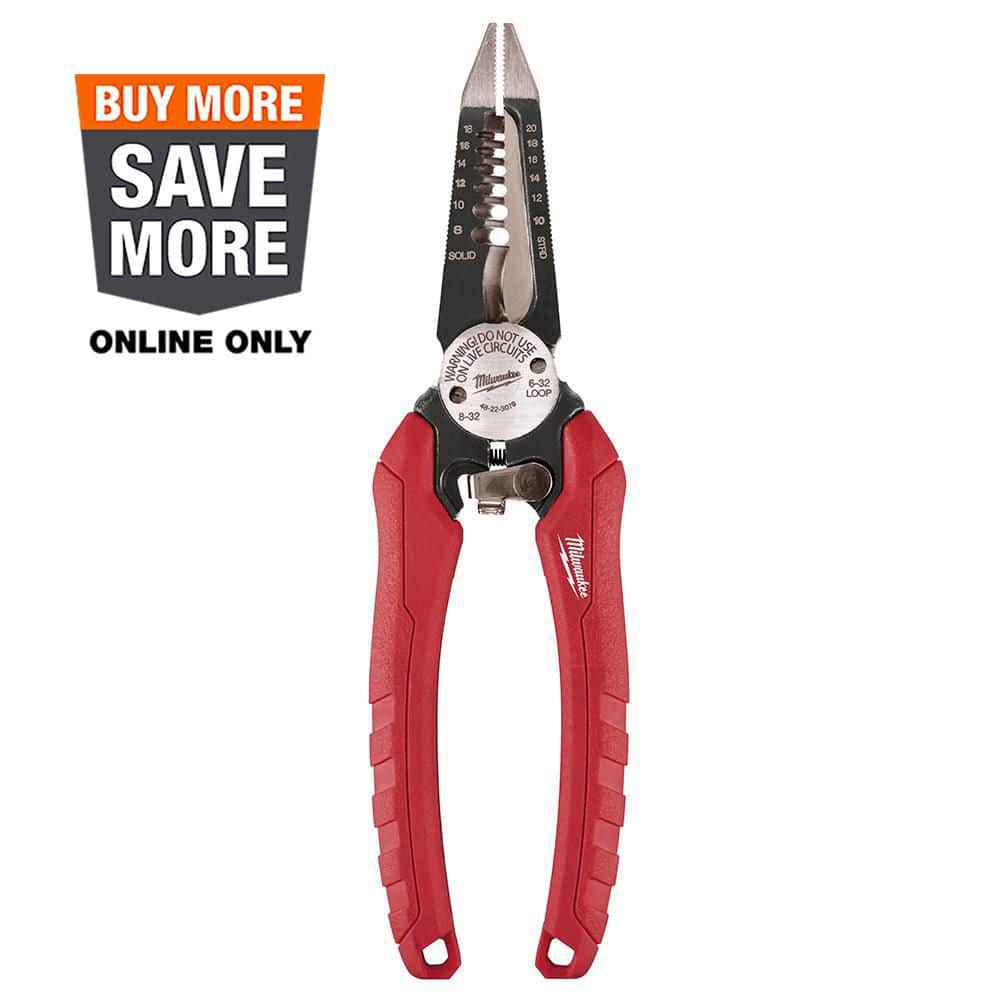 7.75 in. Combination Electricians 6-in-1 Wire Stripper/Cutter Pliers - Image 1