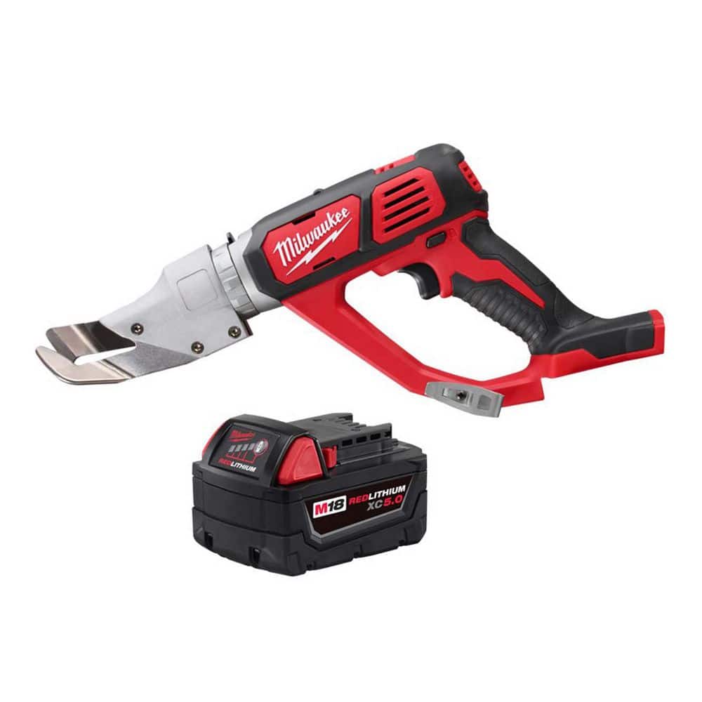 M18 18-Volt Lith-Ion Cordless 18-Gauge Single Cut Metal Shear w/ 5.0 Ah Battery - Image 1