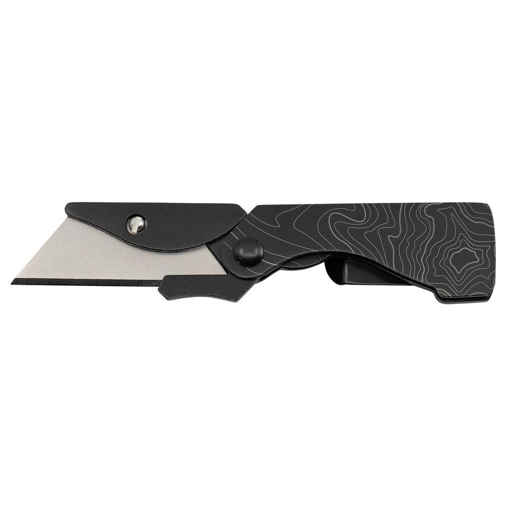 E.A.B. Stainless Steel Compact Utility Knife in Black Topo - Image 1