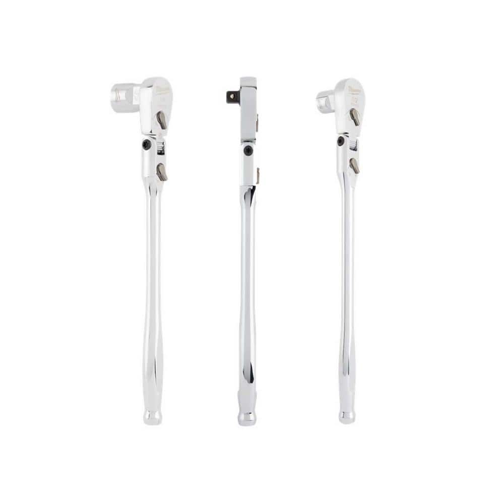 3/8 in. Drive 9 in. 12 in. and 18 in. Flex Head Ratchet Set (3-Piece) - Image 1