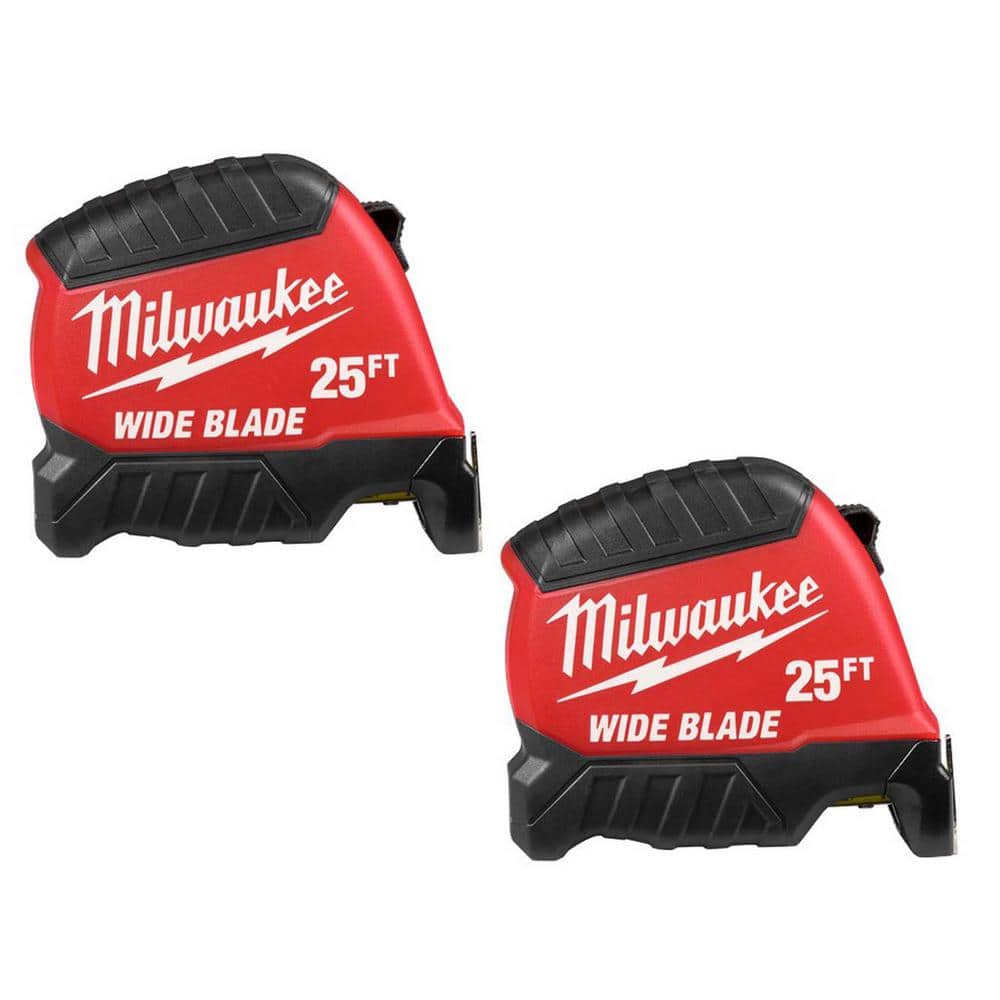 25ft Wide Blade Tape Measure with 18 ft. Reach (2-Pack) - Image 1