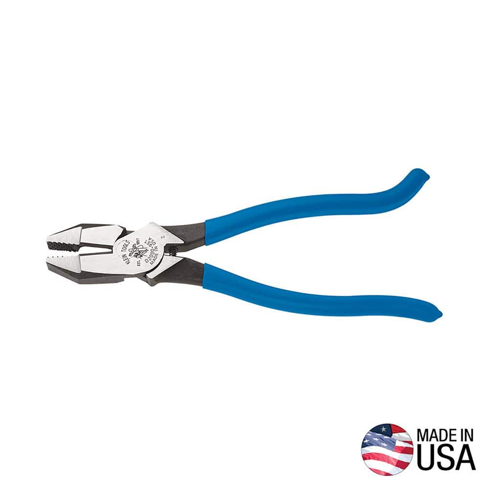 Klein Tools D2000-9ST Pliers, Side Cutters are Heavy-Duty 9-Inch Ironworker Pliers for Rebar, ACSR, Screws, Nails and Most Hardened Wire - Image 1