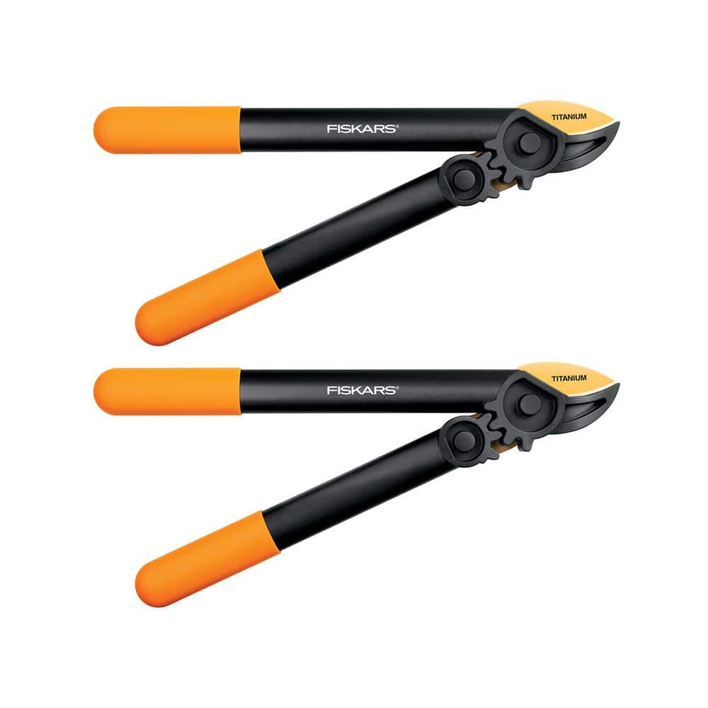 2-Pack PowerGear Hybrid Pruner Lopper Tool, 1-1/4 in. Cut Capacity, Titanium Steel Blade for Smooth Precise Cuts - Image 1