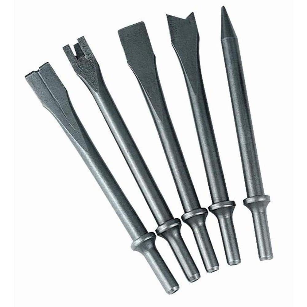 Ingersoll Rand 9500 Chisel Bit Kit for 114GQC Edge Series Air Hammer, 5 Piece Set Includes Tapered Punch, Flat Chisel, Panel Cutter, Sheet Metal Cutter, Spot Weld Breaker - Image 1