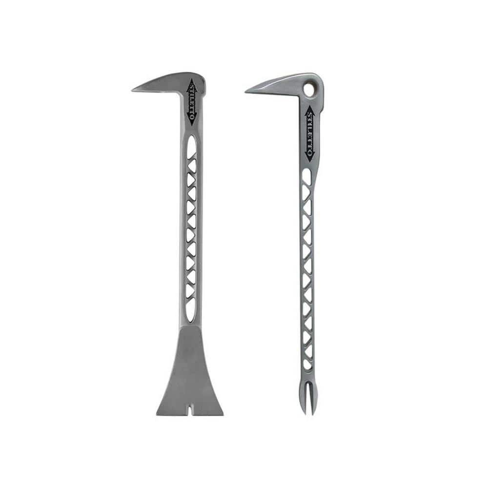 Titanium Trim and Nail Puller with 12 in. Titanium Clawbar Nail Puller with Dimpler (2-Piece) - Image 1
