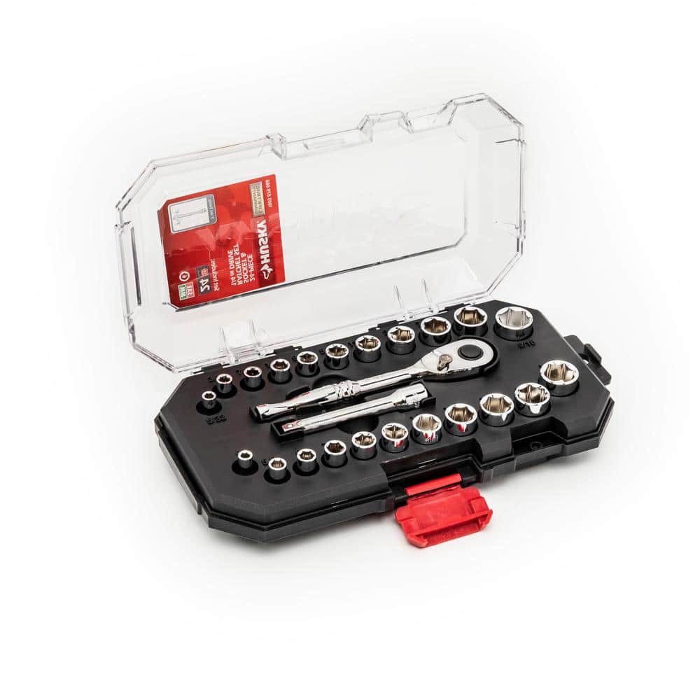 1/4 in. Drive Ratchet SAE/Metric Standard Socket Set (24-Piece) - Image 1