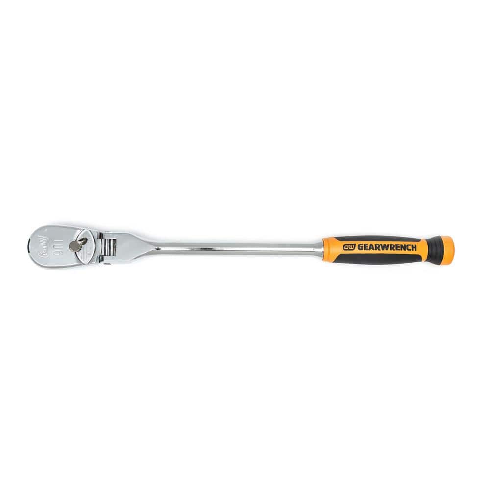 1/2 in. Drive 90-Tooth Dual Material Flex Head Teardrop Ratchet - Image 1