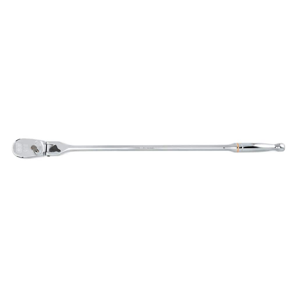 1/2 in. Drive 90-Tooth Locking Flex Head Teardrop Ratchet with 24 in. Handle - Image 1