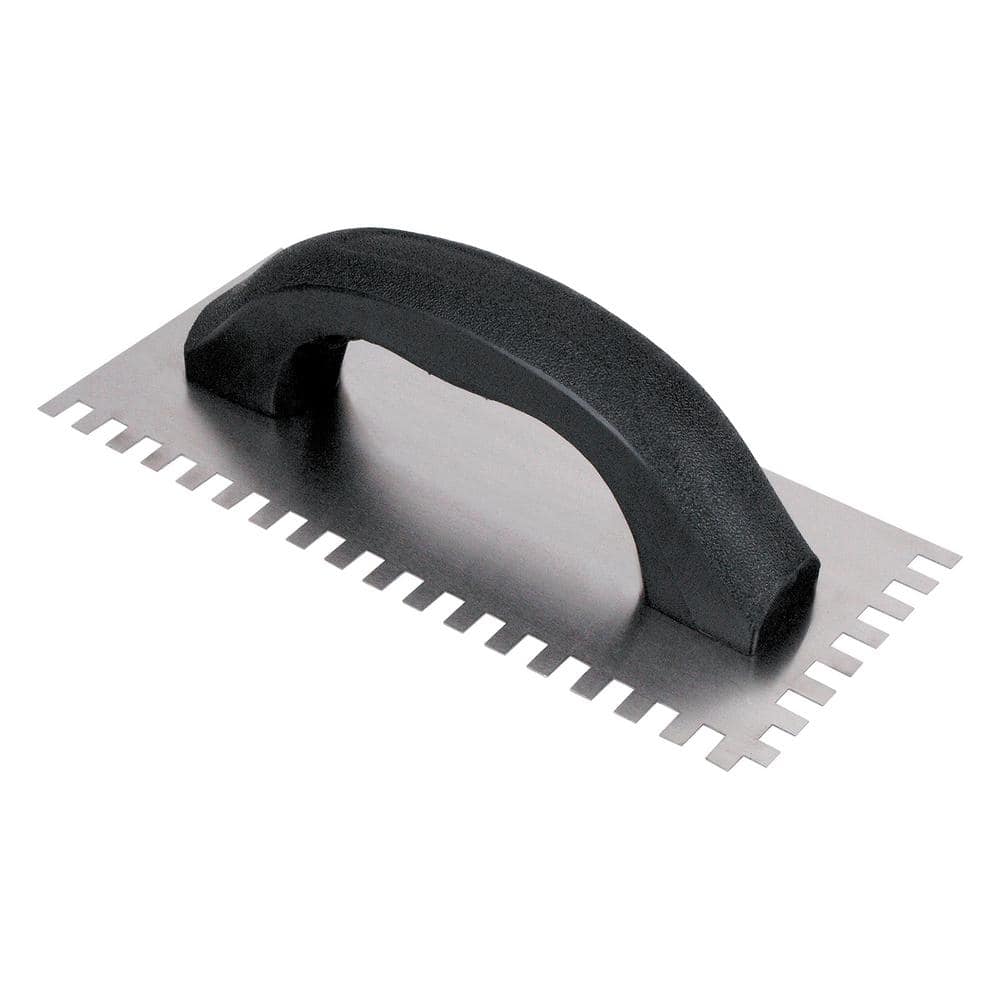 1/4 in. x 3/8 in. x 1/4 in. SQ Notched Economy Flooring Trowel - Image 1