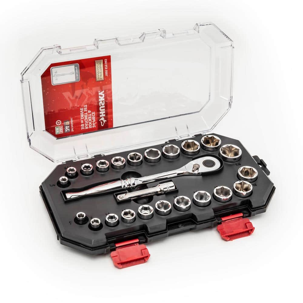 3/8 in. Drive Ratchet SAE/Metric Standard Socket Set (24-Piece) - Image 1