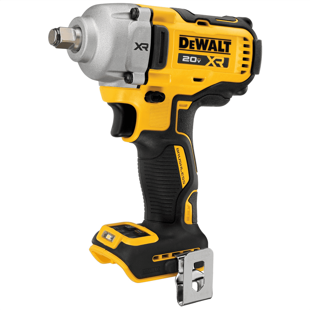 DEWALT 20V MAX Cordless Impact Wrench, 1/2' Hog Ring, Includes LED Work Light and Belt Clip, Bare Tool Only (DCF891B) - Image 1