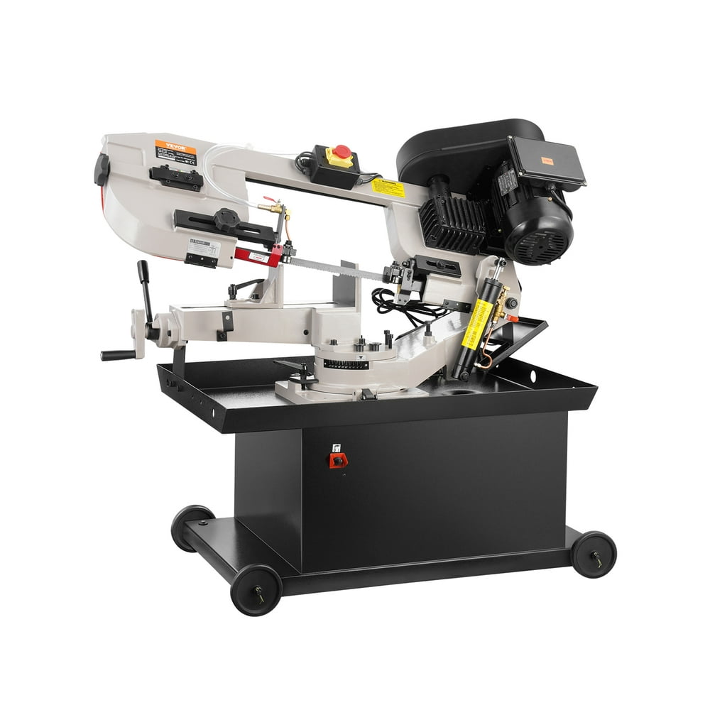 VEVOR Metal Horizontal Band Saw, 7 x 8.25 in Rectangular Cutting Capacity, 110/220V Vertical Cutting Bandsaw with 1.1 kW Motor, 0-45° Angle Adjustment, Variable Speed, for Metal, Wood, and Plastic - Image 1