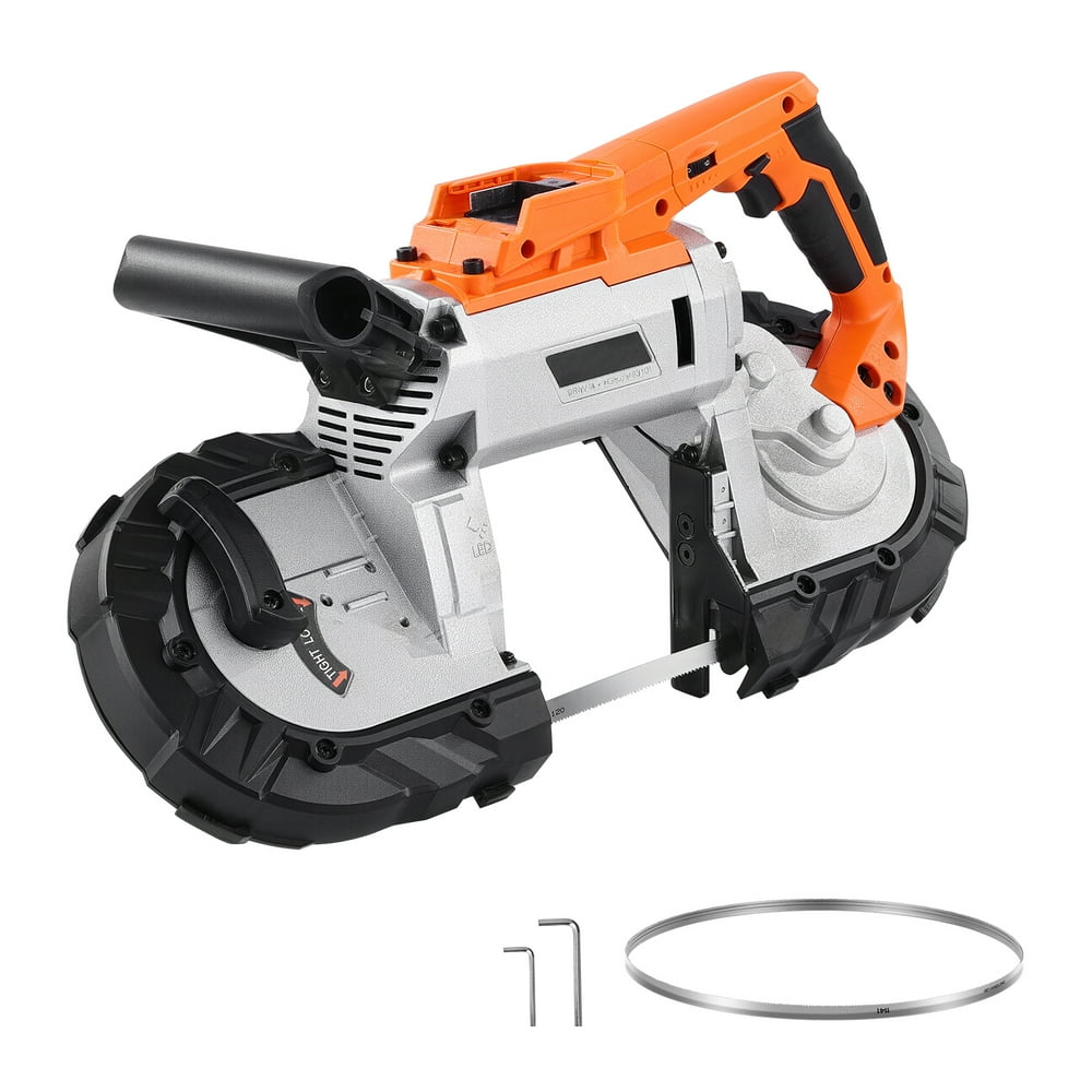VEVOR 20V Portable Band Saw, 5 in Deep Cut, 360W Cordless Compact Bandsaw with Brushless Motor, Adjustable Speed, for Cutting Metal, Wood, Compatible with Makita Batteries (Bare Tool Only) - Image 1