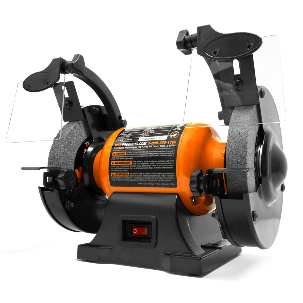 WEN BG4260 2.1-Amp 6-Inch Single Speed Bench Grinder, Orange,black - Image 1