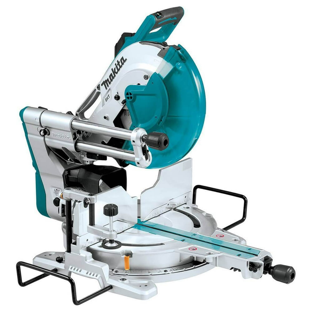 Makita LS1219L 12" Dual-Bevel Sliding Compound Miter Saw with Laser with WST01N Large Rising Base Miter Saw Stand - Image 1