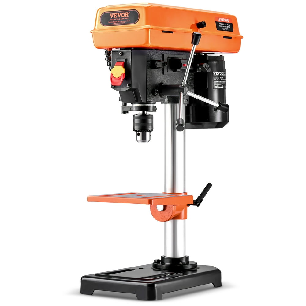 8in. Benchtop Drill Press 2.3A Induction Motor Tabletop Drilling Machine Adjustable Speed LED Work Light for Wood Metal - Image 1
