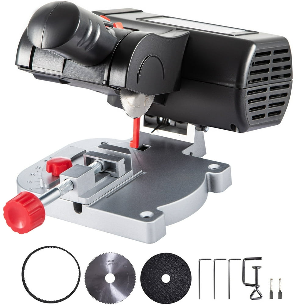 VEVOR Mini Miter Cut-off Chop Saw, Two 2-5/16" Blade of Steel and Resin with 1/2inch Cutting Depth, 0-45° Benchtop Miter Saw for Copper, Aluminum, Wood, Zinc in Hobby Craft - Image 1
