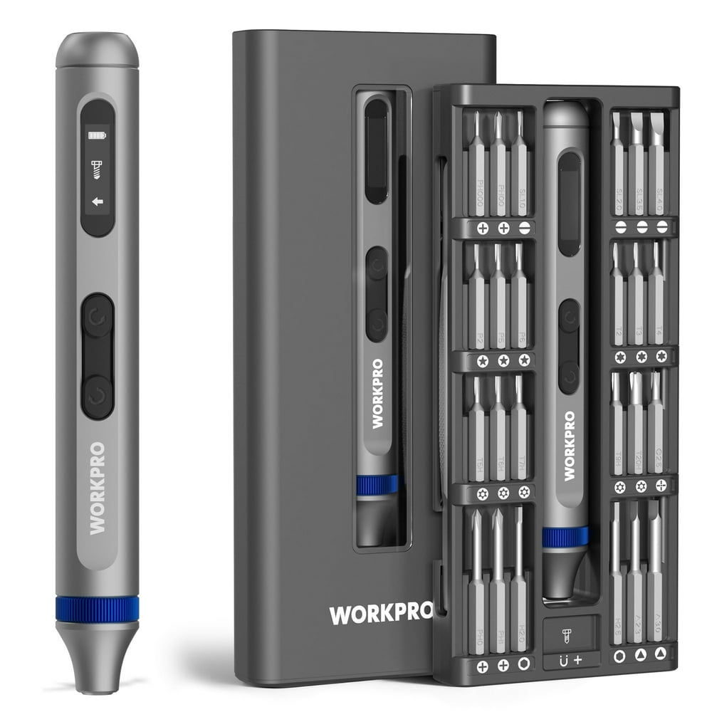 WORKPRO 3.7V Electric Precision Screwdriver Set, 52-in-1 Cordless Mini Driver Kit with LED Light & S2 Steel Bits for Electronics Repair - Image 1