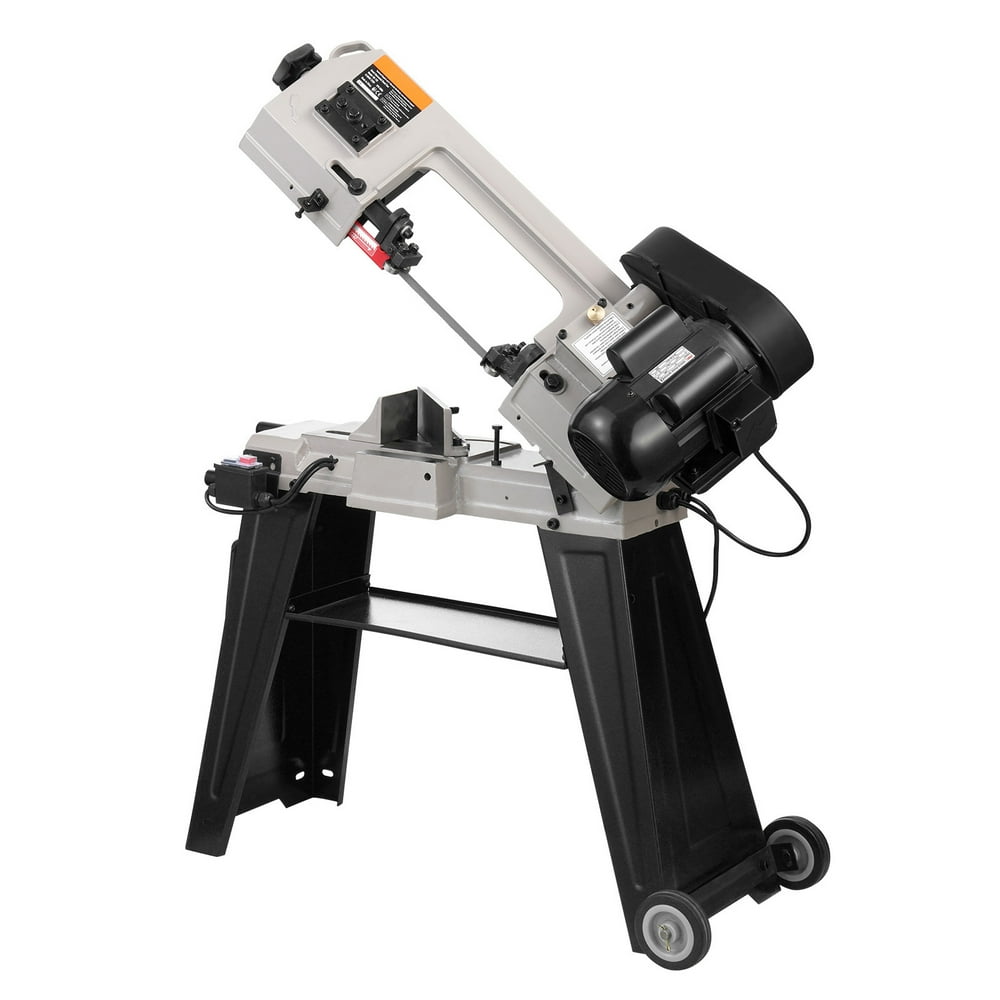 KFFKFF Metal Band Saw, 4x6 inch Rectangular Cut Capacity, 110V Vertical Metal Cutting Bandsaw with 550W Motor, Adjustable 0-45° Angle, Variable Speed, Suitable for Metal, Wood, and Plastic - Image 1