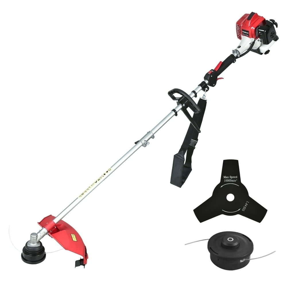 PowerSmart 2-Cycle 25.4cc 18lb Straight Shaft Gas String Trimmer Weed Wacker and Brush Cutter for Lawns and Grass - Image 1