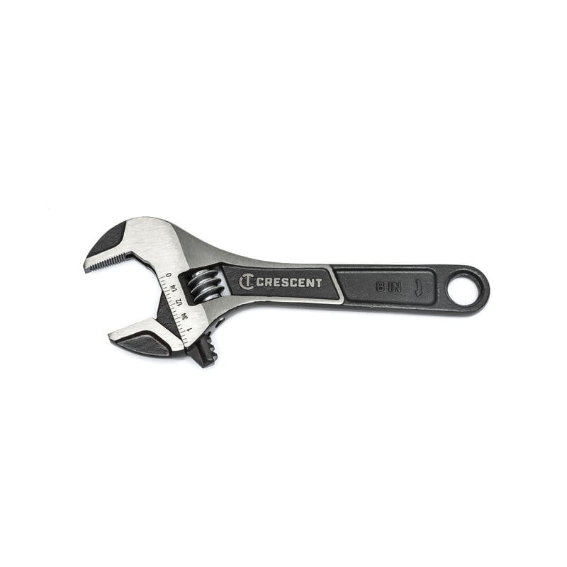 WRENCH,6",ADJ,WIDE JAW,CARDED - Image 1