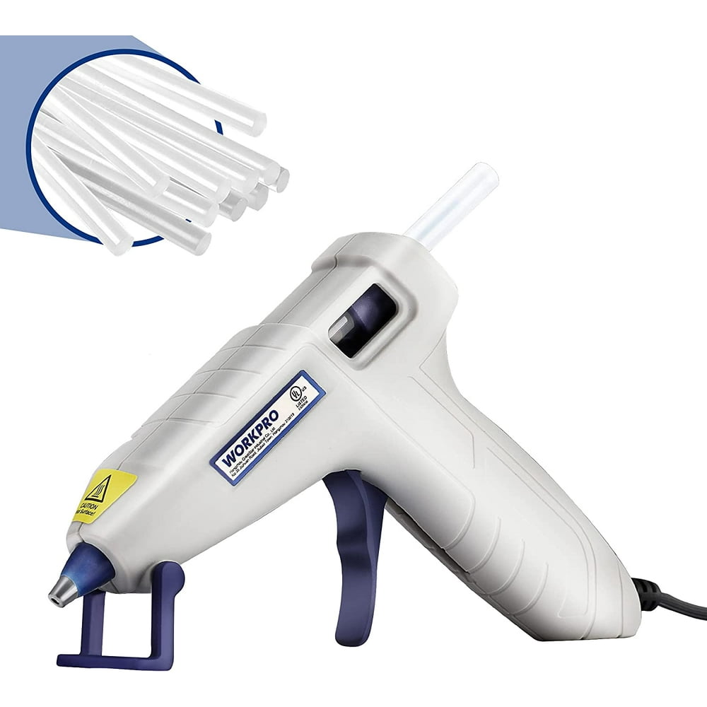 WORKPRO Mini Hot Glue Gun Kit, 20pcs Hot Glue Sticks Included - Image 1