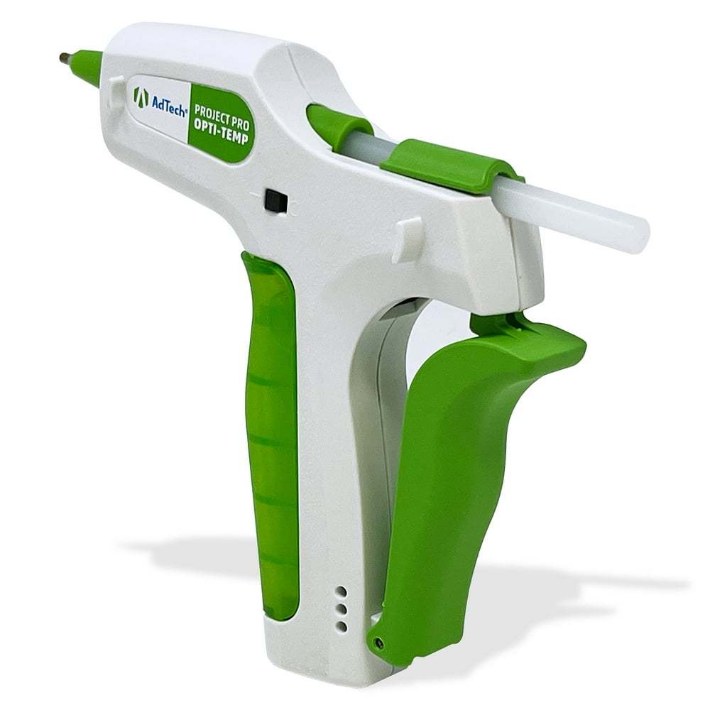 AdTech Project Pro Rechargeable Cordless Hot Glue Gun, Green and White - Image 1