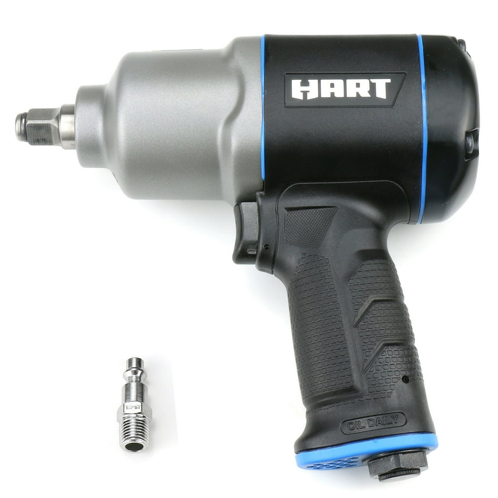 HART 1/2 in. Composite Body Air Impact Wrench, Powerful Twin-hammer Impact Mechanism, Max. Torque of 650 ft-lbs., New - Image 1