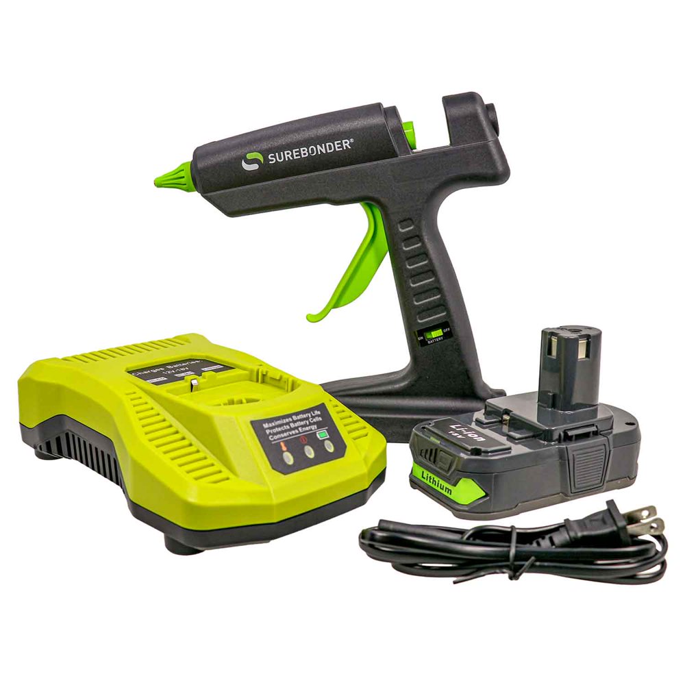 HYBRID-120KIT 120 Watt Corded/Cordless Hybrid Full Size Hot Melt Glue Gun - 18V Lithium-Ion Battery & Charger Included - Image 1