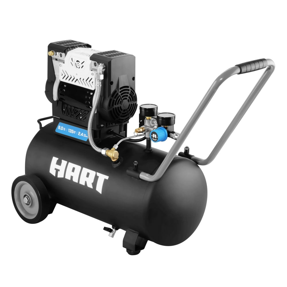 HART Black 135 PSI Oil-Free Electric Air Compressor 8 gal - Image 1