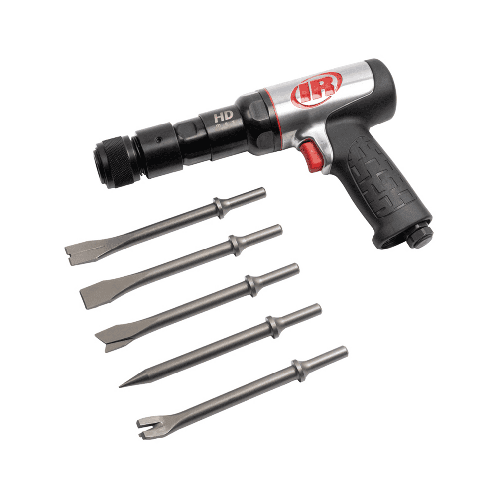 Ingersoll Rand Air Hammer and 5-Piece Chisel Set, 2600 BPM - Image 1