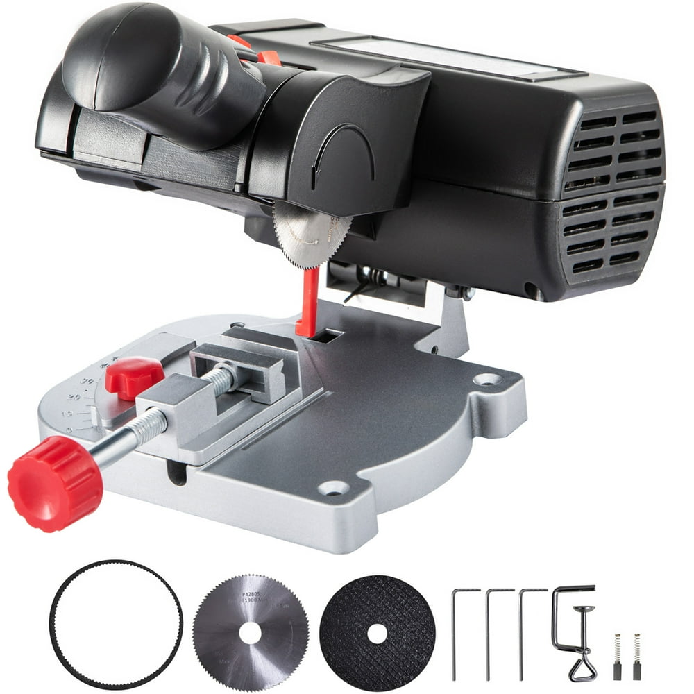 BENTISM Mini Miter Cut-off Chop Saw, Two 2-5/16" Blade of Steel and Resin with 1/2" Cutting Depth, 0~45° Benchtop Miter Saw for Copper, Aluminum, Wood, Zinc in Hobby Craft - Image 1