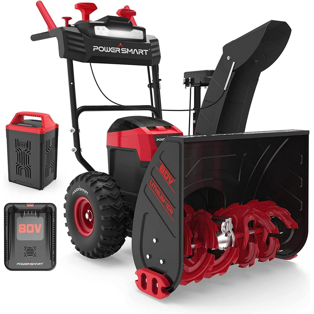 PowerSmart 80V 24in. Self-Propelled Cordless Snow Blower, 2-Stage with 6.0Ah Battery and Charger (HB2805A) - Image 1