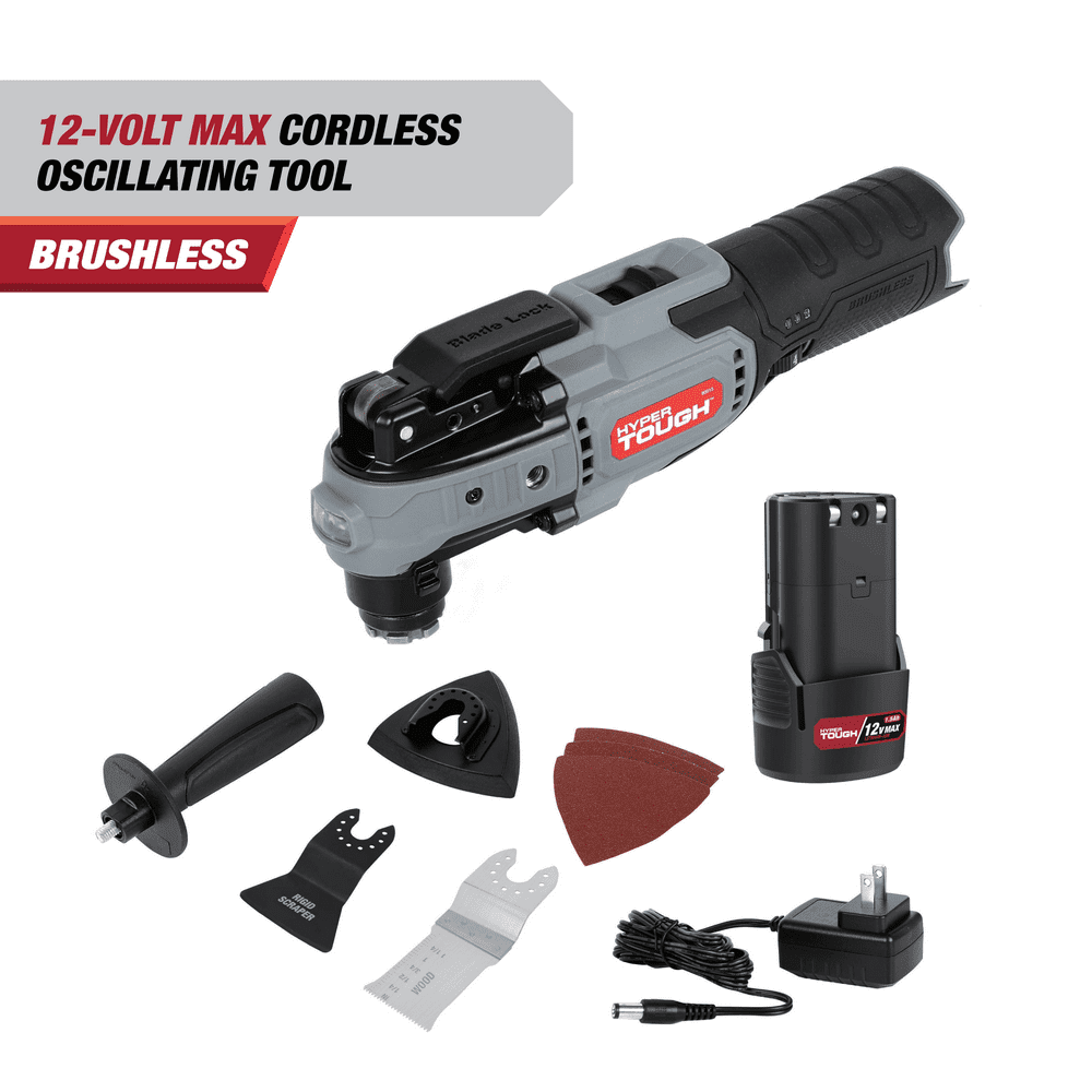 Hyper Tough 12V Max Lithium-Ion Brushless Oscillating Multi-Tool with 1.5Ah Battery and Charger - Image 1