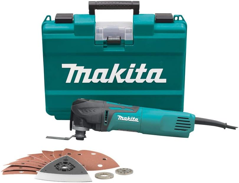 3 Amp Corded Variable Speed Oscillating Multi-Tool Kit With Blade, Sanding Pad, Sandpaper, Adapter, Hard Case - Image 1
