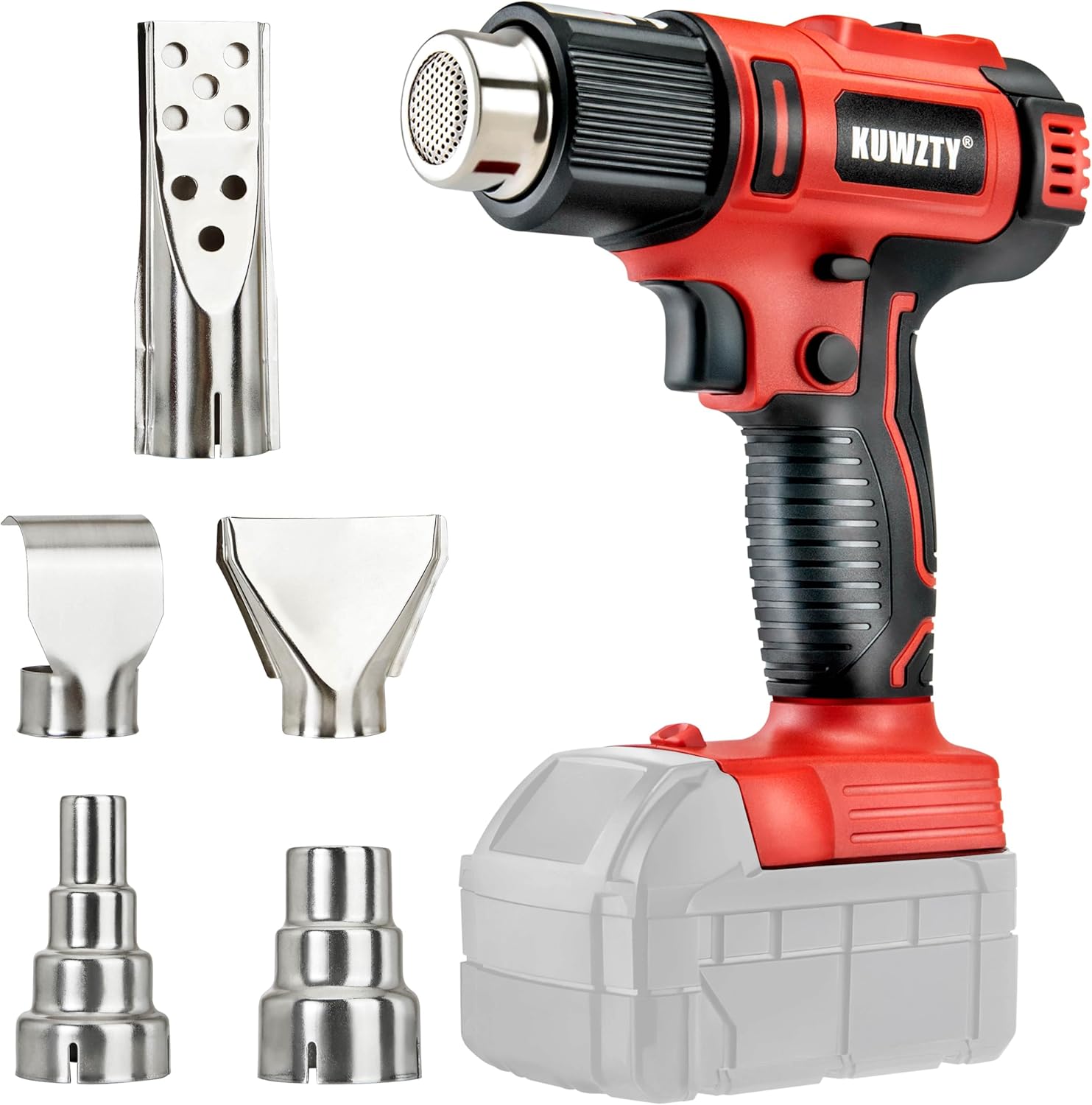 Cordless Heat Gun for Milwaukee M18 Battery,Lithium Hot Air Gun, 2-Temp Setting Max 1022°F(550°C),Heat Gun for Shrink Wrapping, Tube Bending,Resin & Decorating (Tool Only, NO Battery) - Image 1