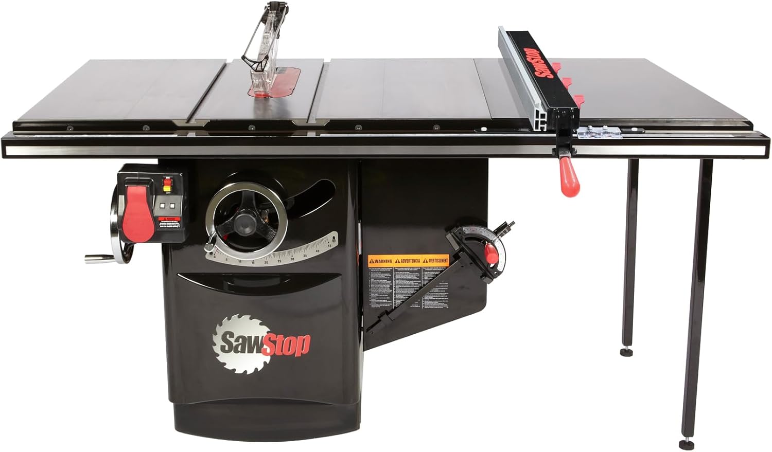 Sawstop 10 Inch 230V 3HP 1 Phase Industrial Cabinet Saw with 36 Inch T-Glide Advance Rip Fence - Image 1