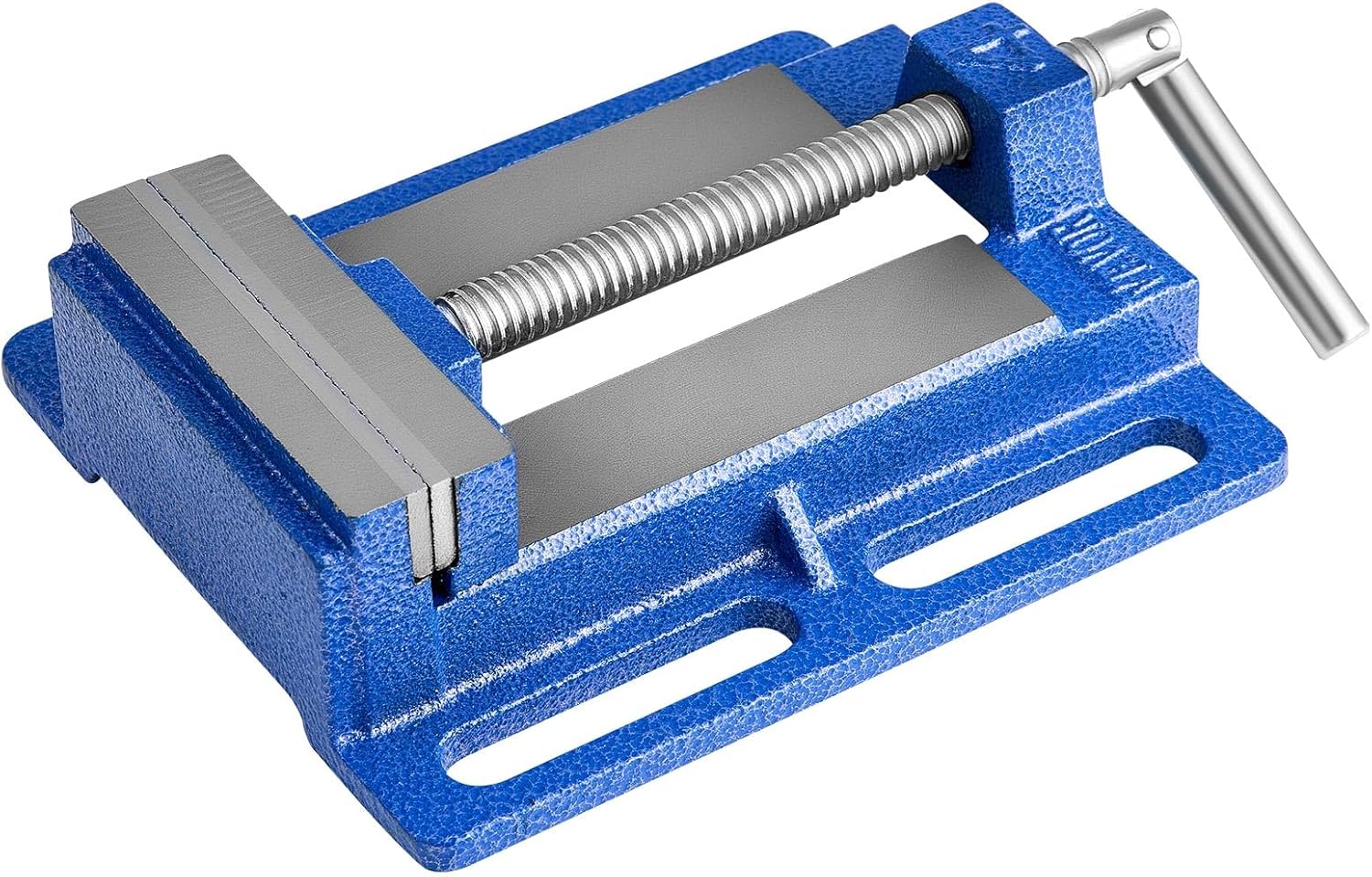 VEVOR Drill Press Vise, 4 Inch Jaw Width, Portable Bench Vise, Slotted Base for Easy Installation, Durable Cast Iron Construction, Workbench Vice, for Woodworking, Metalworking, Drilling, and Cutting - Image 1