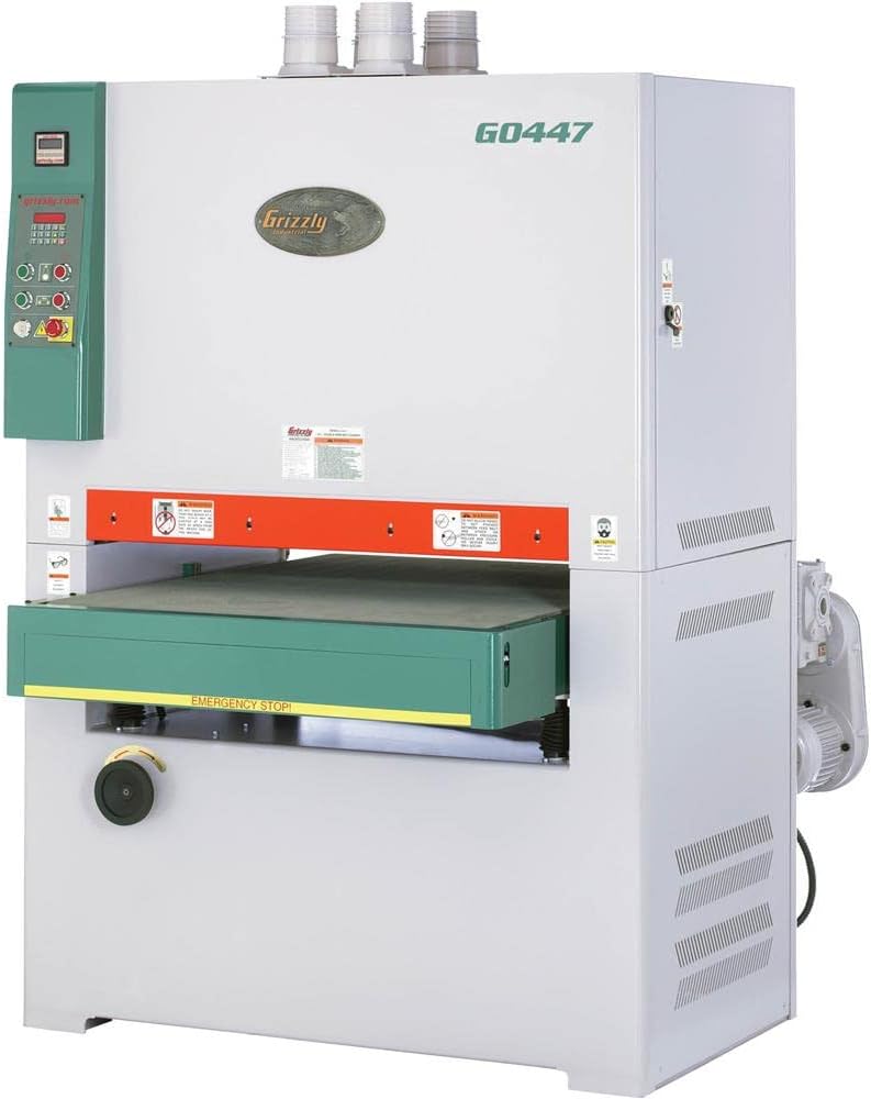 Grizzly Industrial G0447-37" 20 HP 3-Phase Double-Head Wide-Belt Sander - Image 1