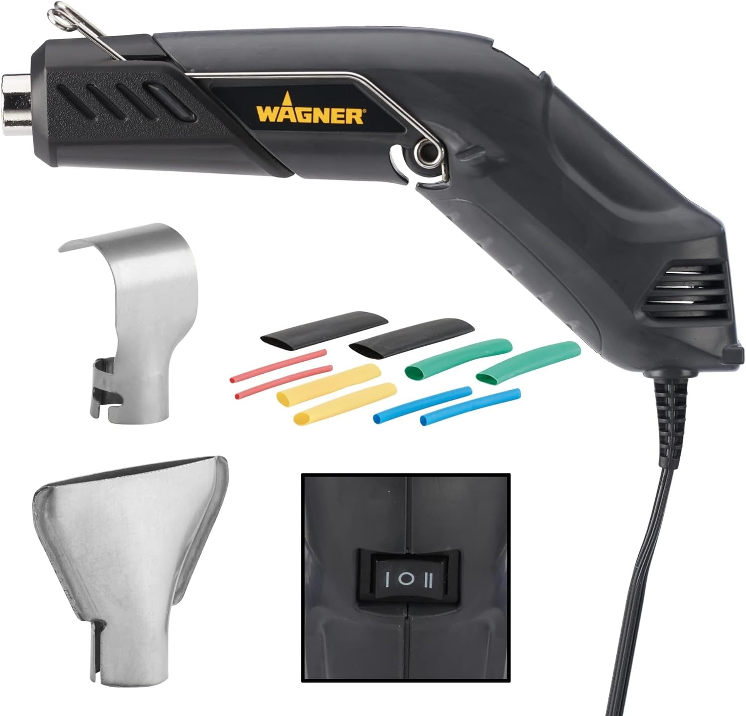 Wagner Spraytech 2410910 HT400 Electric Kit Heat Gun, Heat Gun for Electrical Wire Repair, Shrink Tubing, Shrink Wrapping, Electric Wiring, Auto Body Work, Dual Temperature 680 & 450 Degrees - Image 1