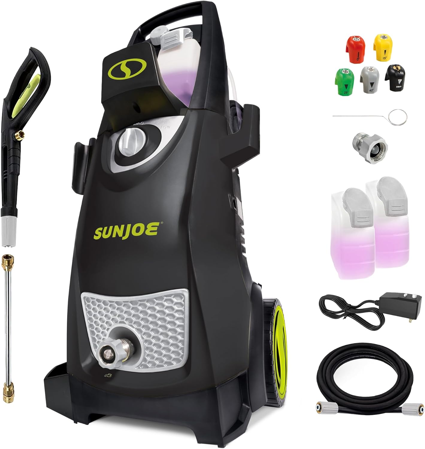 Sun Joe Electric Pressure Power Washer, Heavy-Duty 2500 Max PSI (2030 PSI PWMA Rated), Cleaning Machine for Patios, Decks, & Sidewalks, Safety First GFCI Power Cord, w/Dual Soap Tanks, SPX3000 - Image 1