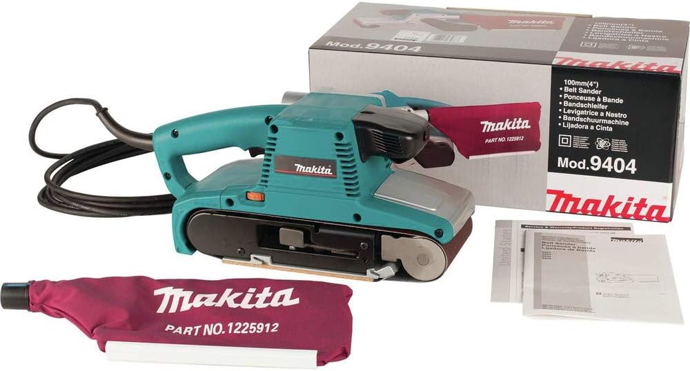 Makita 9404 4" x 24" Belt Sander, with Variable Speed , Blue - Image 1