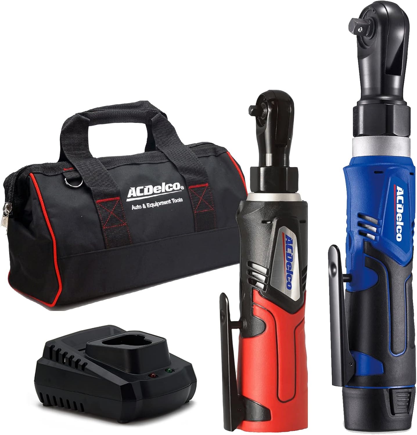 ACDelco ARW1209-K9 G12 Series 12V Lithium-Ion Battery And Charger Cordless 1/4” & 3/8” Ratchet Wrench Combo Tool Kit with Canvas Bag - Image 1