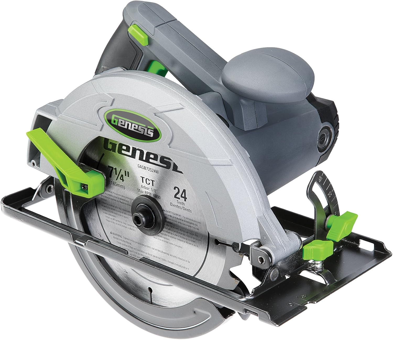 Genesis GCS130 13-Amp 7-1/4-In. Circular Saw with 24T Carbide Tipped Blade, Rip Guide, Blade Wrench, and 2 Year Warranty - Image 1