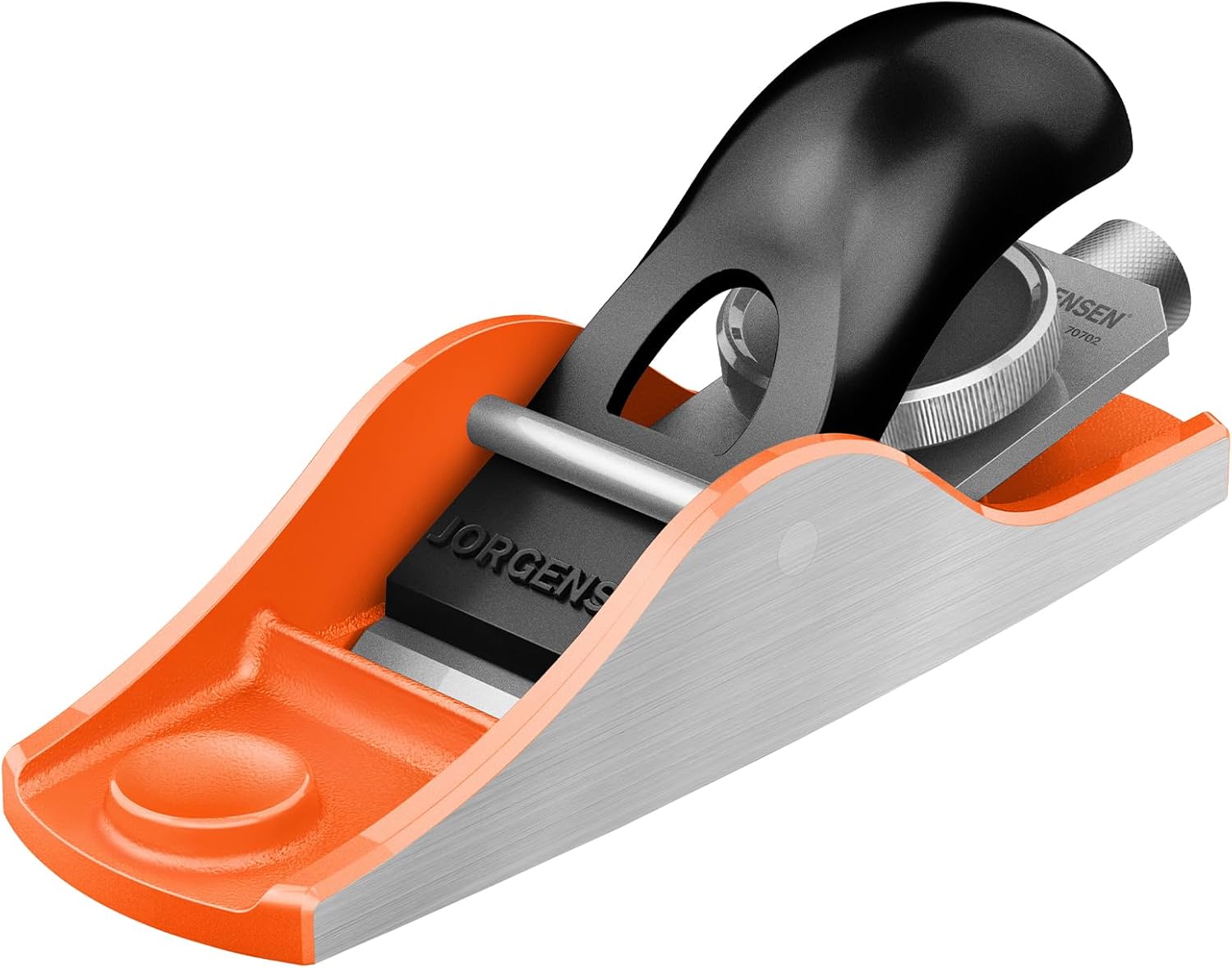 JORGENSEN 5-1/4" Wood Planer, Hand Planer for Woodworking, Low Angle Block Plane, Small Hand Plane for Detail Trimming, Wood Planing, Craft - Professional Ductile Iron Body, Adjustable Cutting Depth - Image 1
