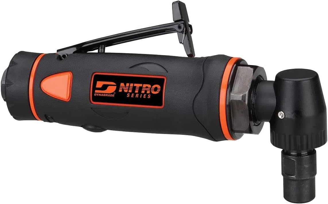 Dynabrade (DGR51) 0.5 hp Right Angle Die Grinder | 1/4" 3-piece Collet, 14000 RPM Pneumatic Motor | Compact and Lightweight, Easily Accesses Tight Areas - Image 1