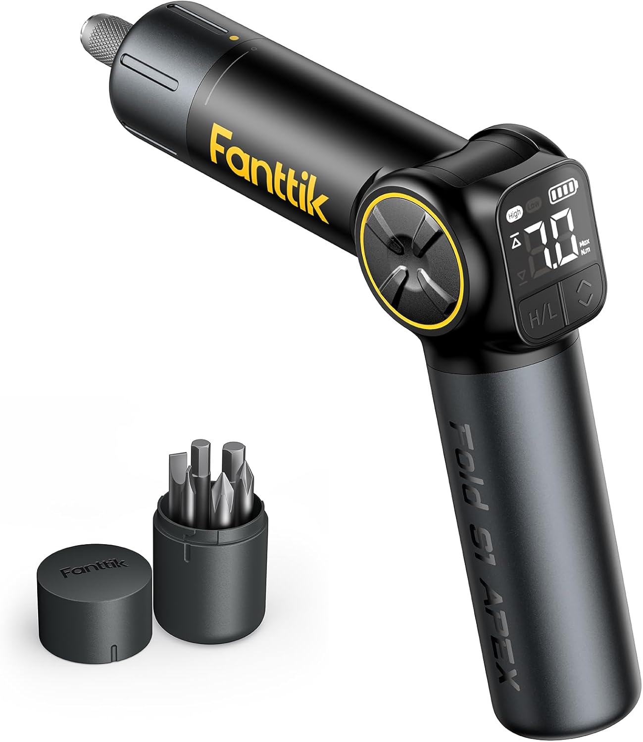 Fanttik S1 APEX Electric Screwdriver, Pivot Handle Screwdriver, Max 7N.m High Torque, 2 Speed Options, 1/4''Hex, Screen Interaction, Tech Tool for DIY Enthusiasts-Basic Edition - Image 1