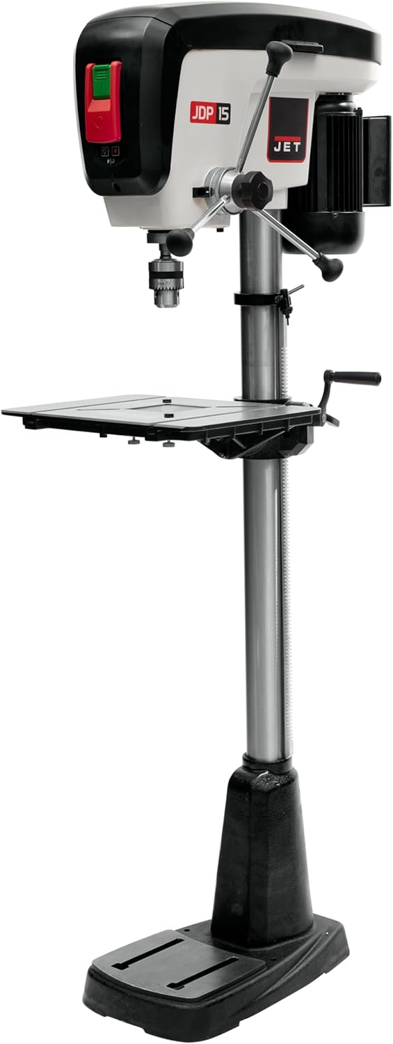 3/4 HP 15 in. Floor Standing Drill Press with LED worklight, 16-Speed, 115-Volt, JDP-15F - Image 1