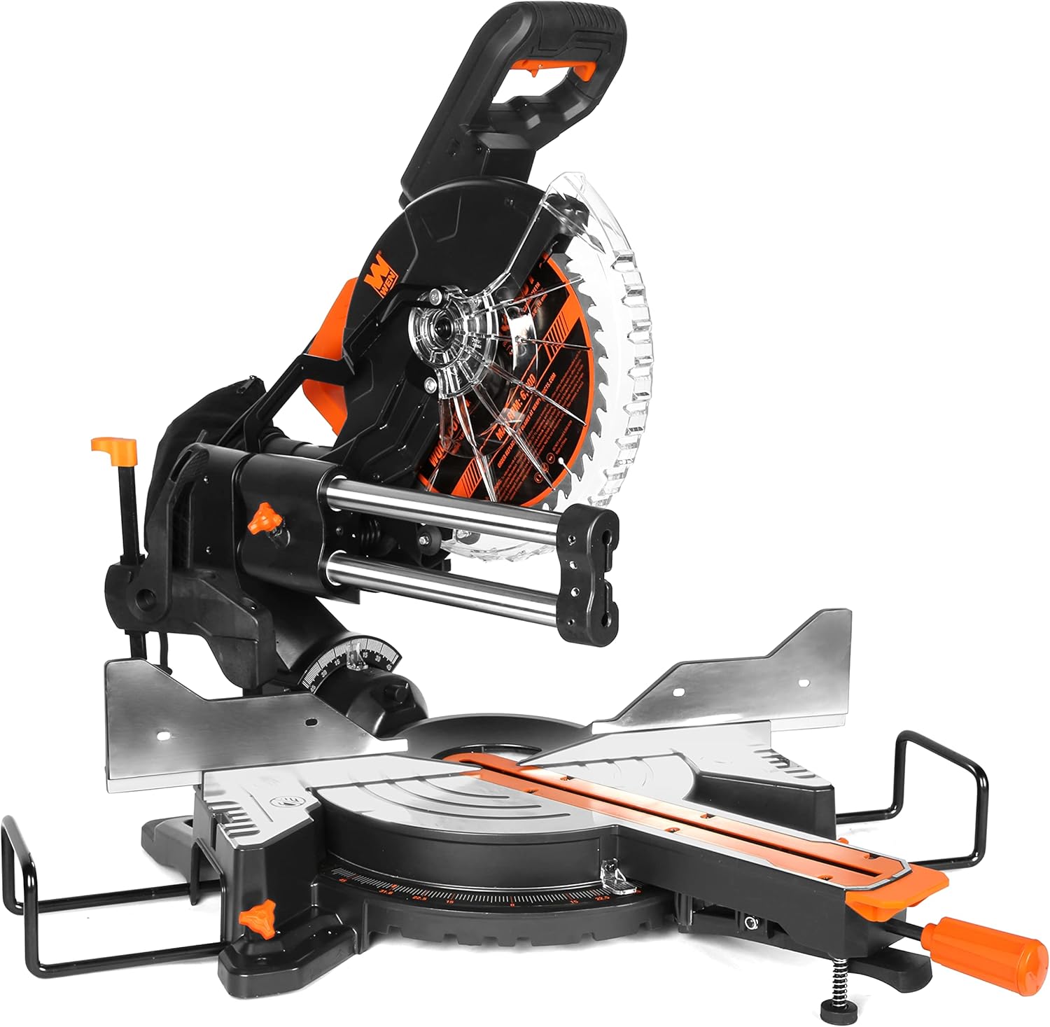 WEN MM1015 15-Amp 10-Inch Dual Bevel Sliding Compound Miter Saw with LED Cutline Multi-color - Image 1